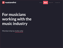 Tablet Screenshot of musiciansfirst.com